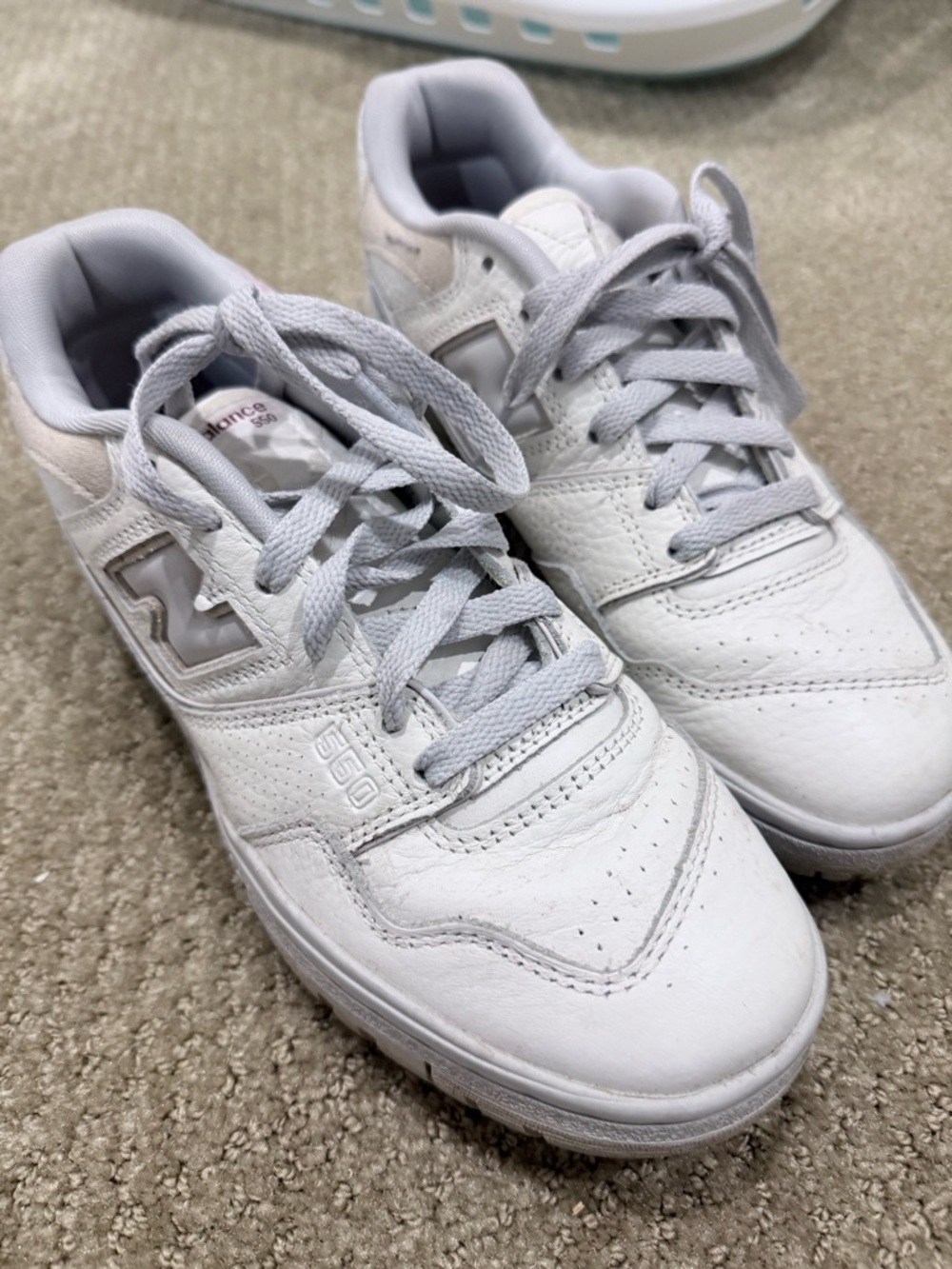 New Balance 550 White Athletic Lace-Up Sneakers